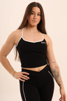 Ivory Edge Crop Top - Black