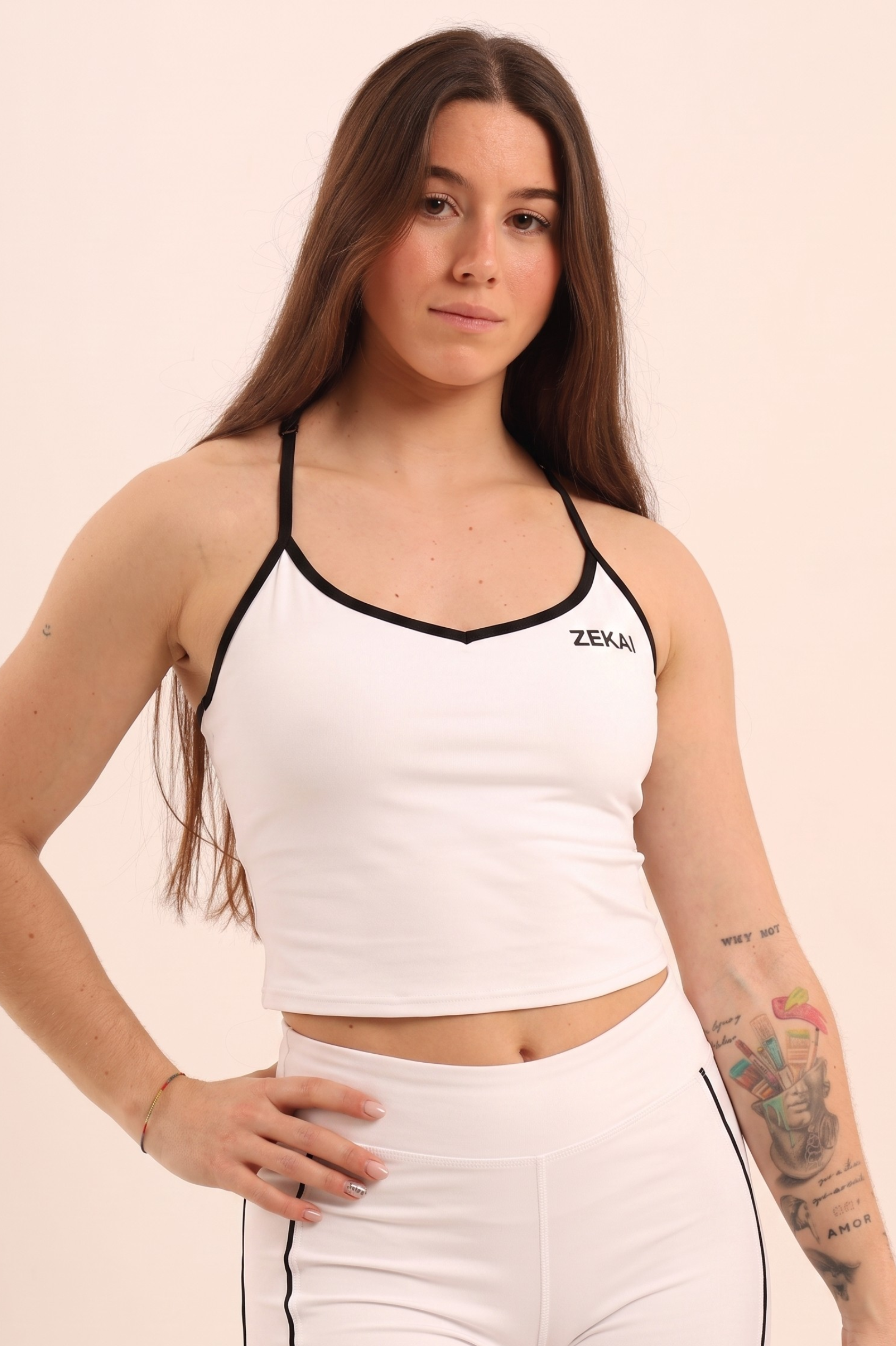 Ivory Edge Crop Top - White