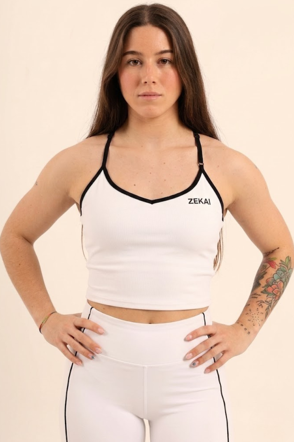 Ivory Edge Crop Top - White